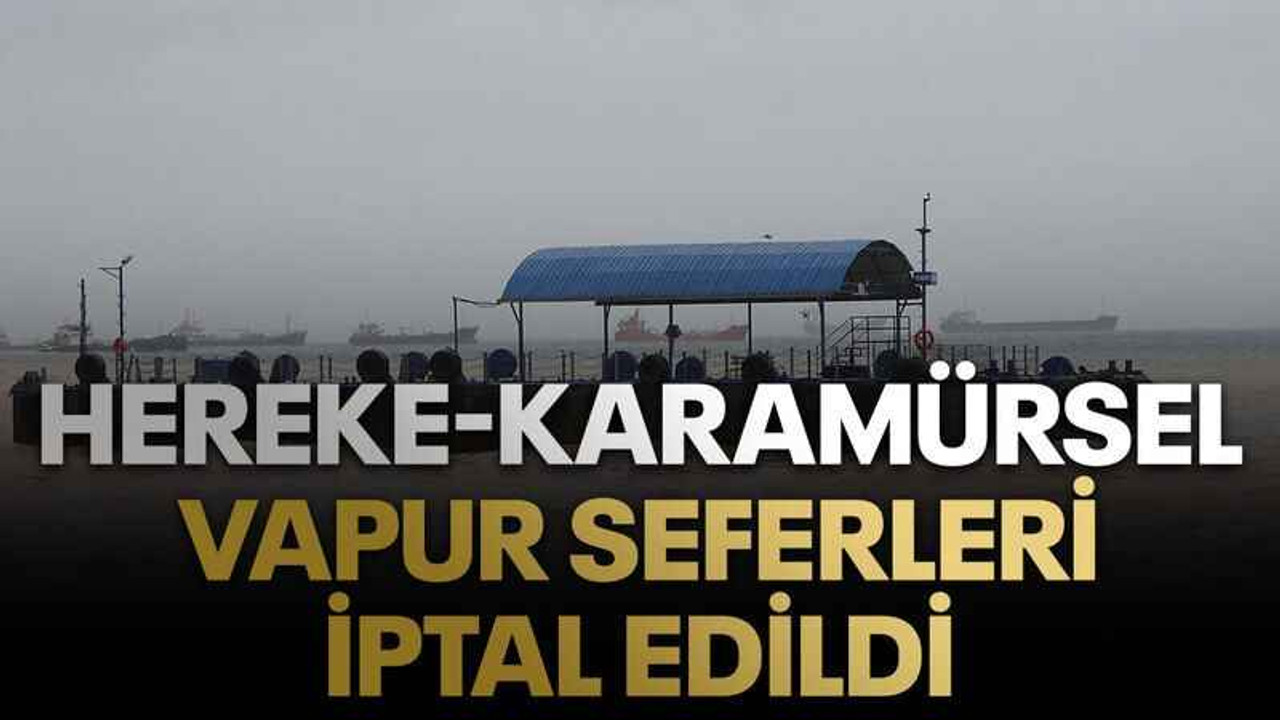 Hereke-Karamürsel vapur seferleri iptal edildi